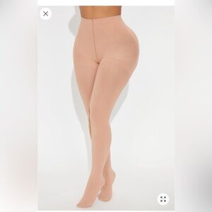 Fashion Nova Beige Compression Sheer Tights